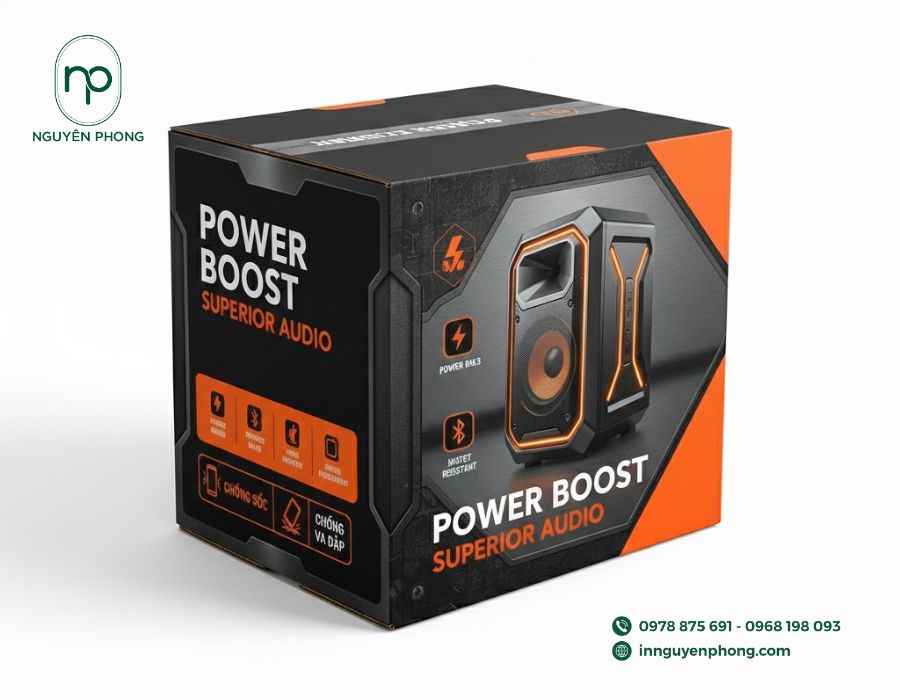 In thùng carton đựng loa